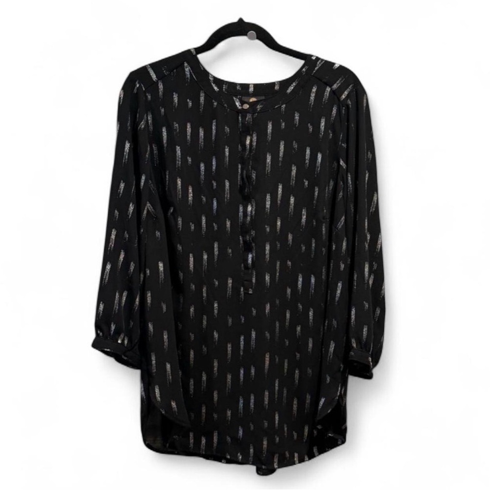 JM Collection Black and Silver Women's Top